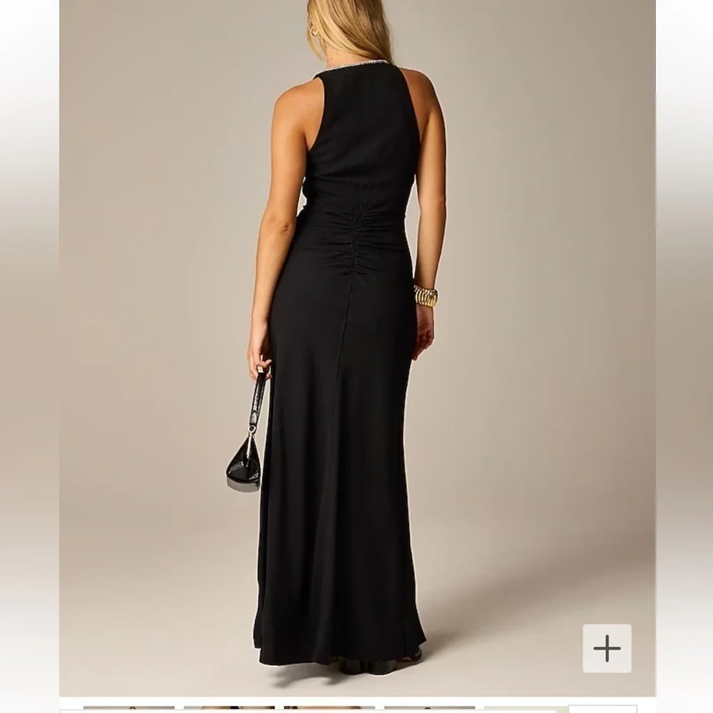 J crew Full-length embellished ruched dress